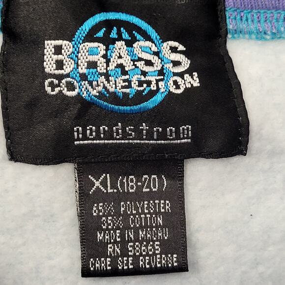 Vintage 90s MOD Aztec Sweatshirt Womens XL 23x24 Blue USA - Picture 5 of 11